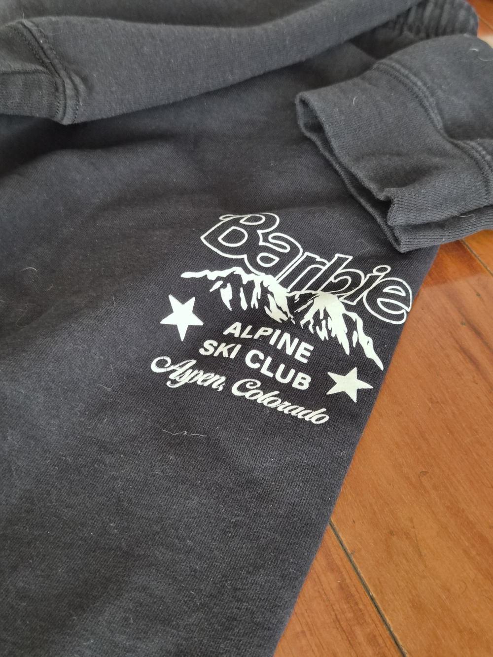 Barbie x PacSun Alpine Ski Club Sweatshirt & Sweatpants Set XS Black - Picture 3 of 16